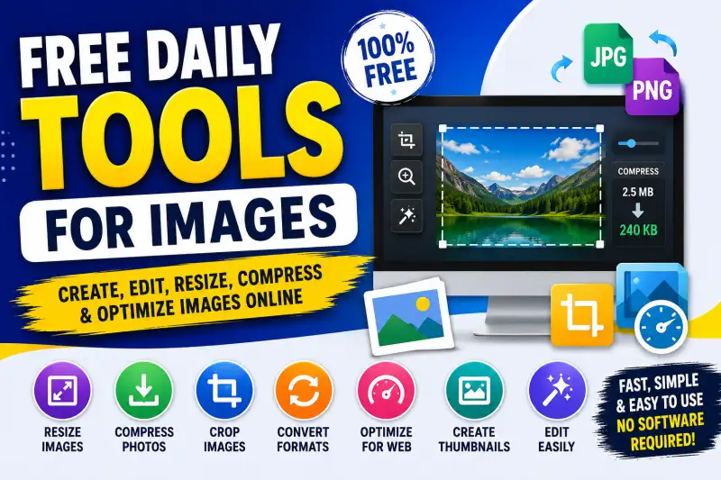 Free Daily Tools for Images: Create, Edit, Resize, Compress & Improve Images