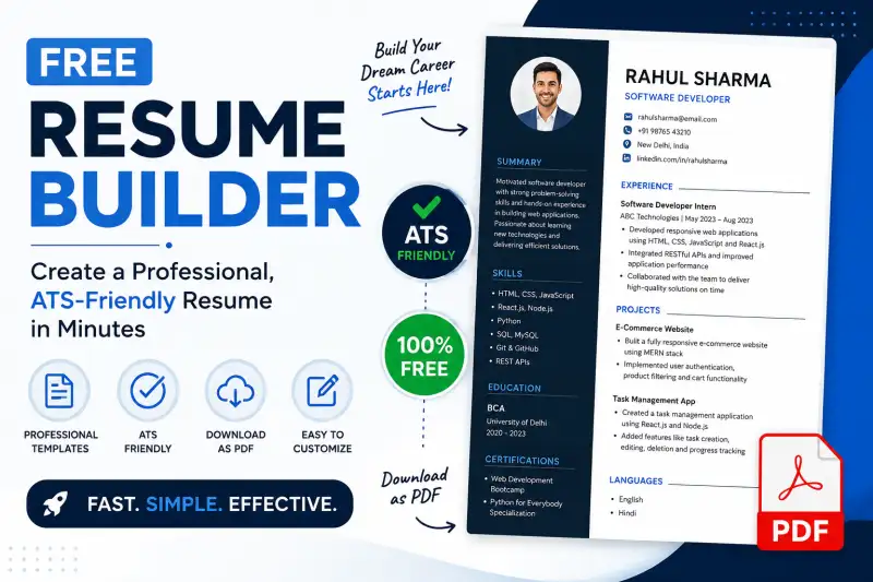Free Resume Builder Online – Create a Professional ATS-Friendly Resume in Minutes