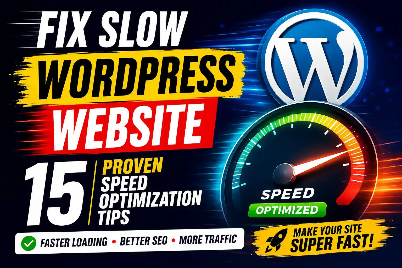 Fix Slow WordPress Website: 15 Proven Speed Optimization Tips That Actually Work
