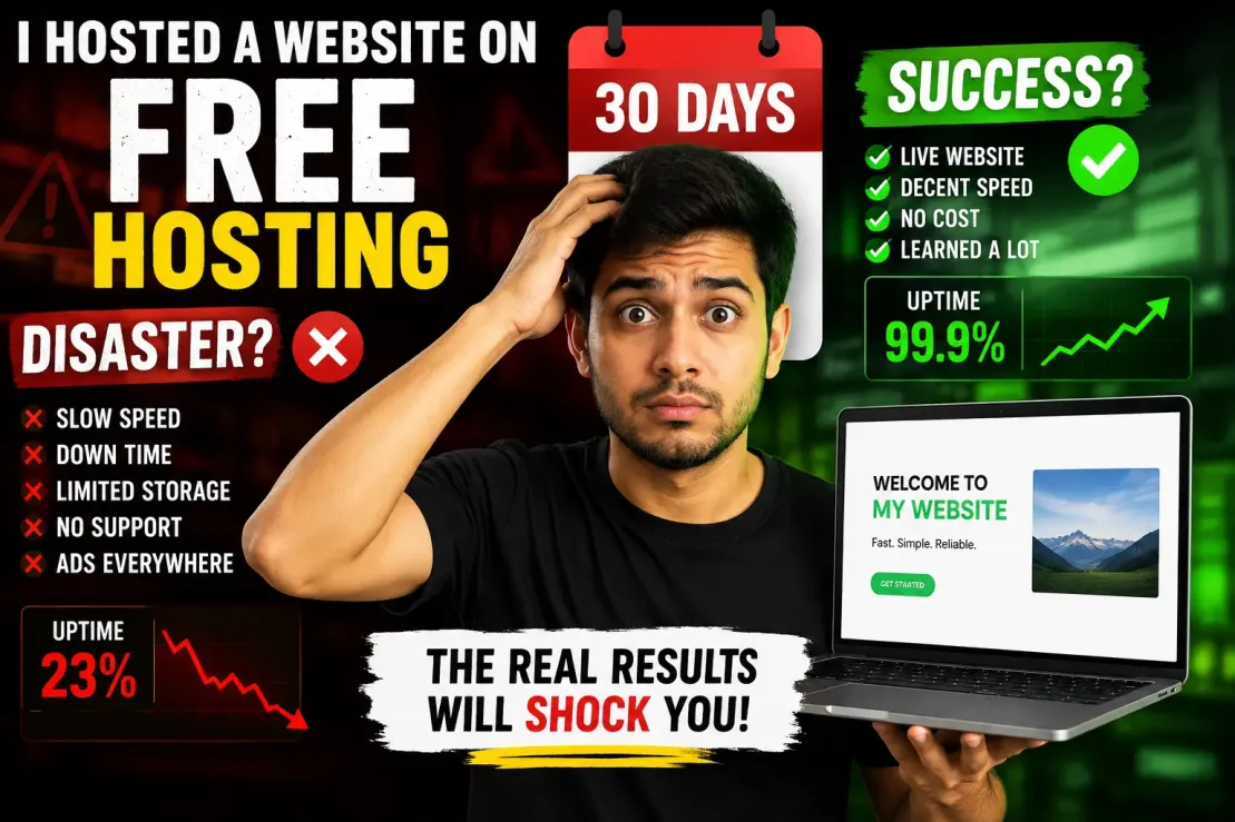I Hosted a Website on Free Hosting for 30 Days — Here’s What Actually Happened